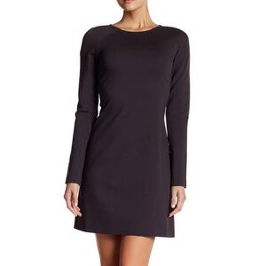 WOLFORD MOLLY Brown Long Sleeve Viscose Jersey Dress, Size US 8 (EU 38)